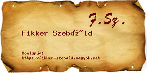 Fikker Szebáld névjegykártya